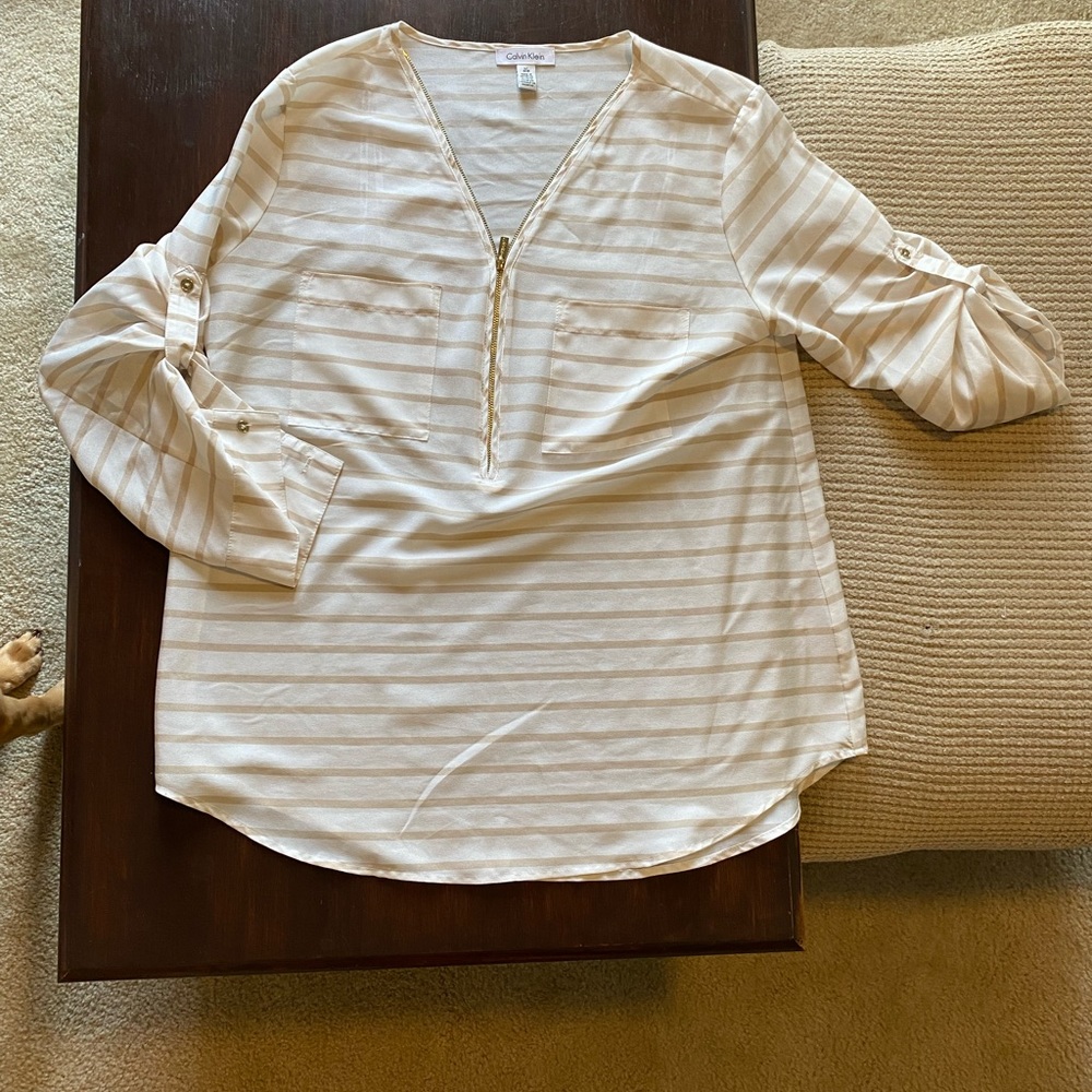 Women’s Calvin Klein blouse with zipper